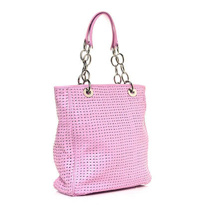Christian Dior Lambskin Woven Dior Soft Shopping Tote Pink 2 of 16