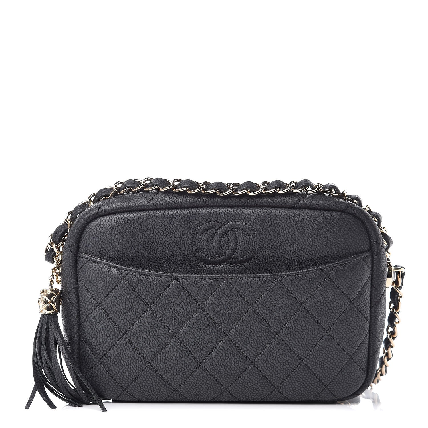 Chanel Iridescent Caviar Quilted Small Coco Tassel Camera Case Black 1 of 9