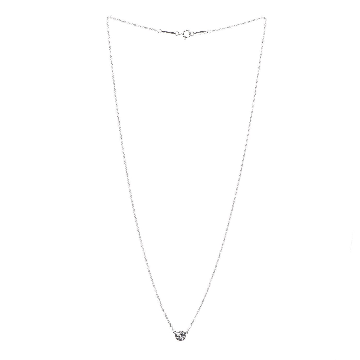 Platinum Diamond .30ct Elsa Peretti Diamonds by the Yard Pendant Necklace