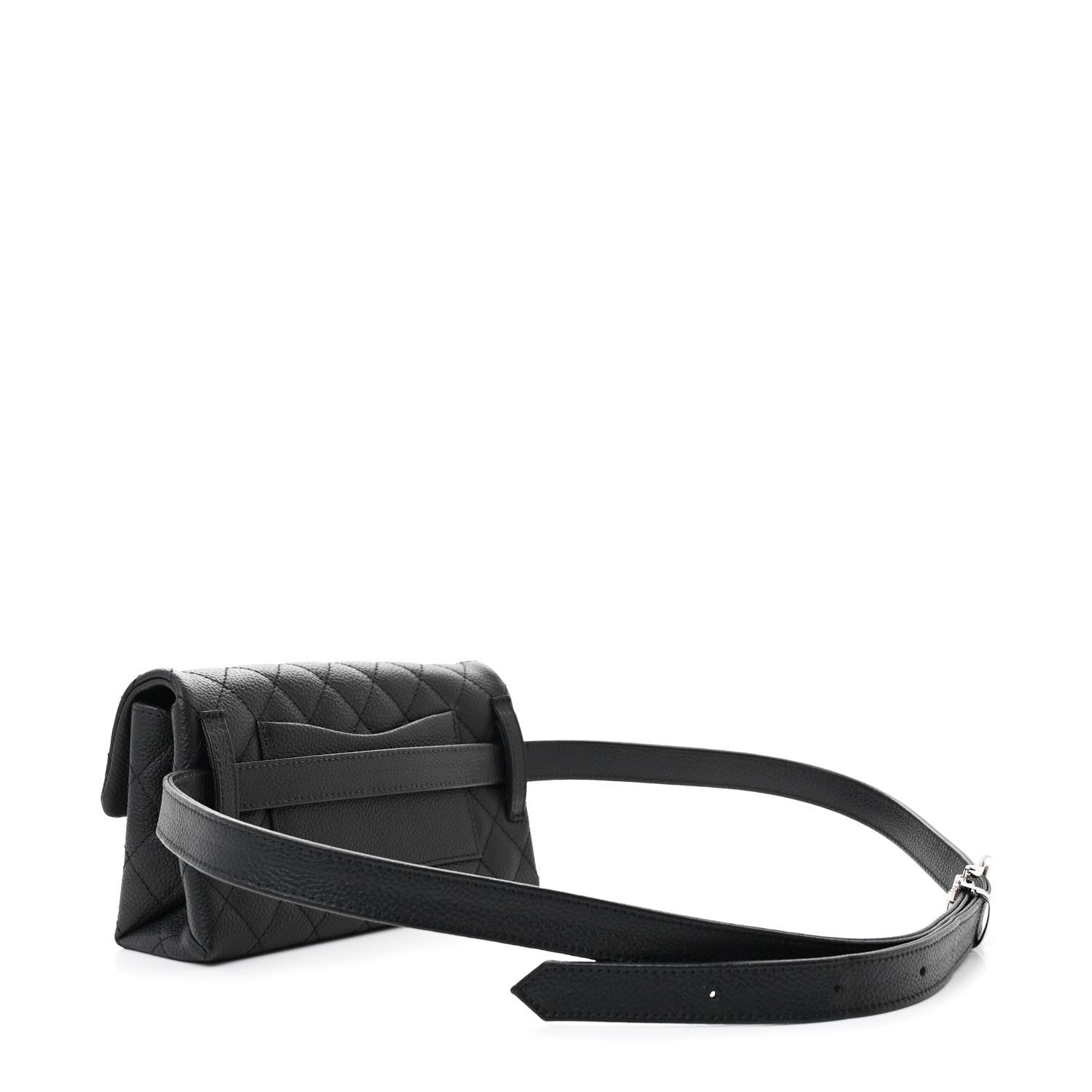 Chanel Grained Calfskin Quilted 2.55 Reissue Flap Belt Bag Clutch  Black 3 of 11