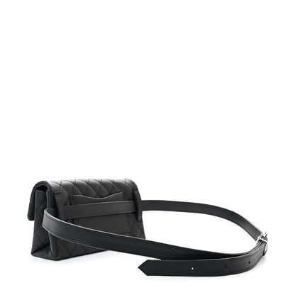Chanel Grained Calfskin Quilted 2.55 Reissue Flap Belt Bag Clutch  Black 3 of 11