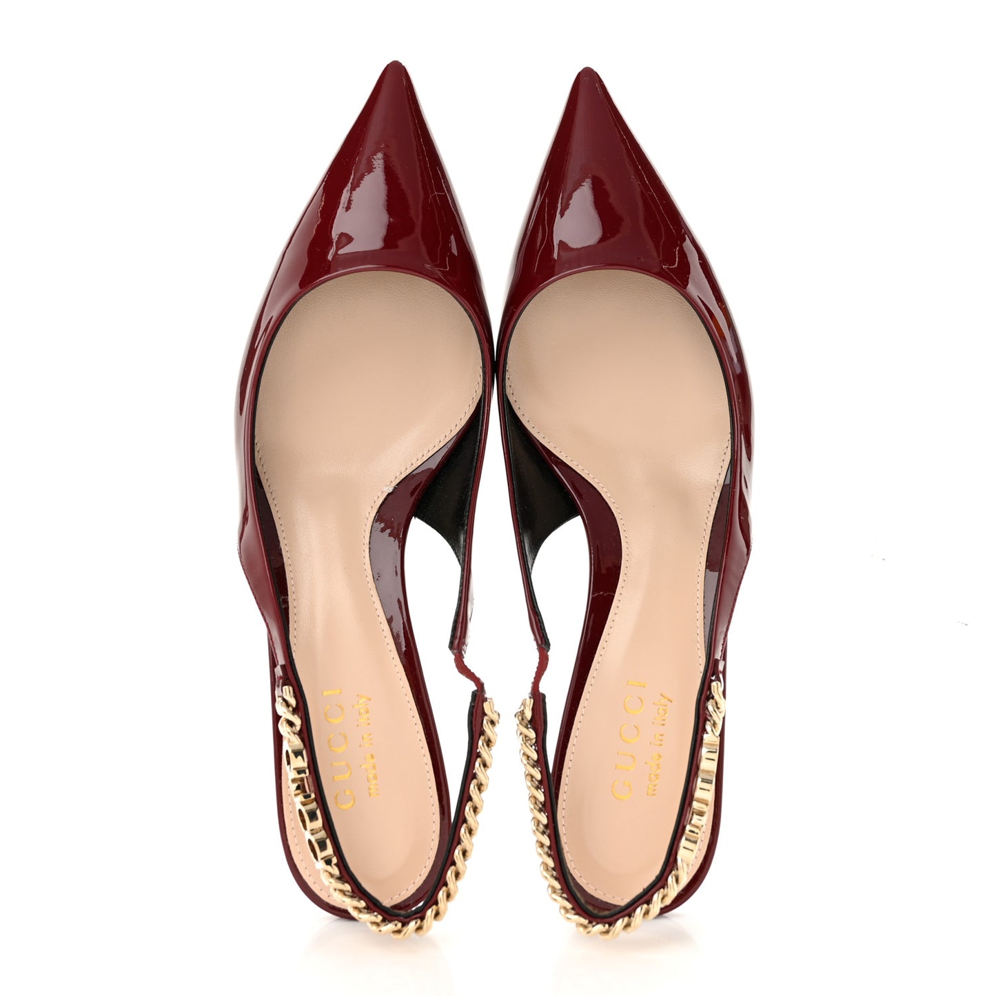 Vernice Crystal Nappa Charlotte Signoria 45mm Slingback Pumps 37 Rosso Ancora