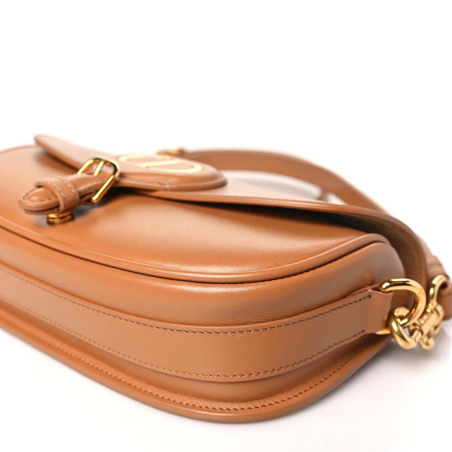 Box Calfskin East West Bobby Bag  Amber