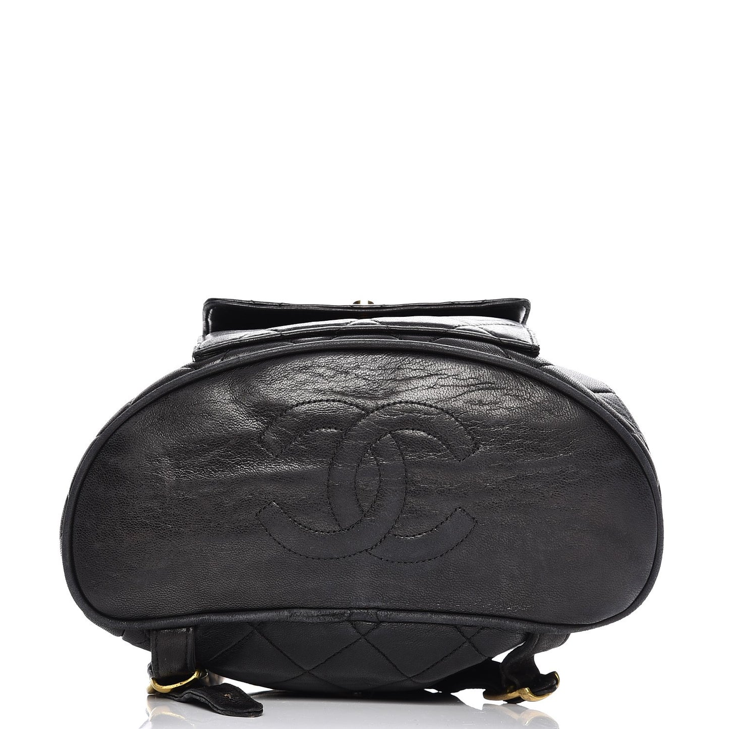 Lambskin Quilted Backpack Black