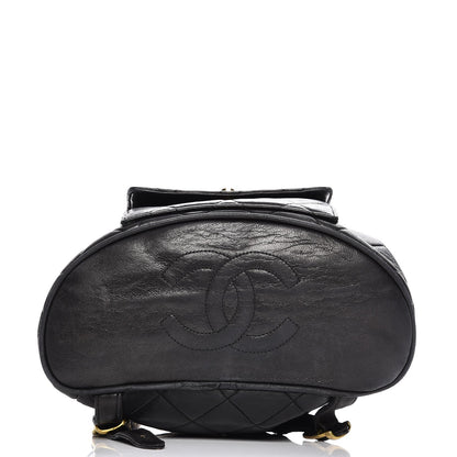 Chanel Lambskin Quilted Backpack Black 9 of 11
