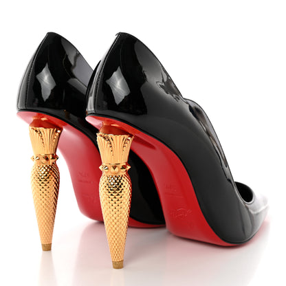 Christian Louboutin Patent LipChick 100 Pumps 37.5 Black 4 of 12