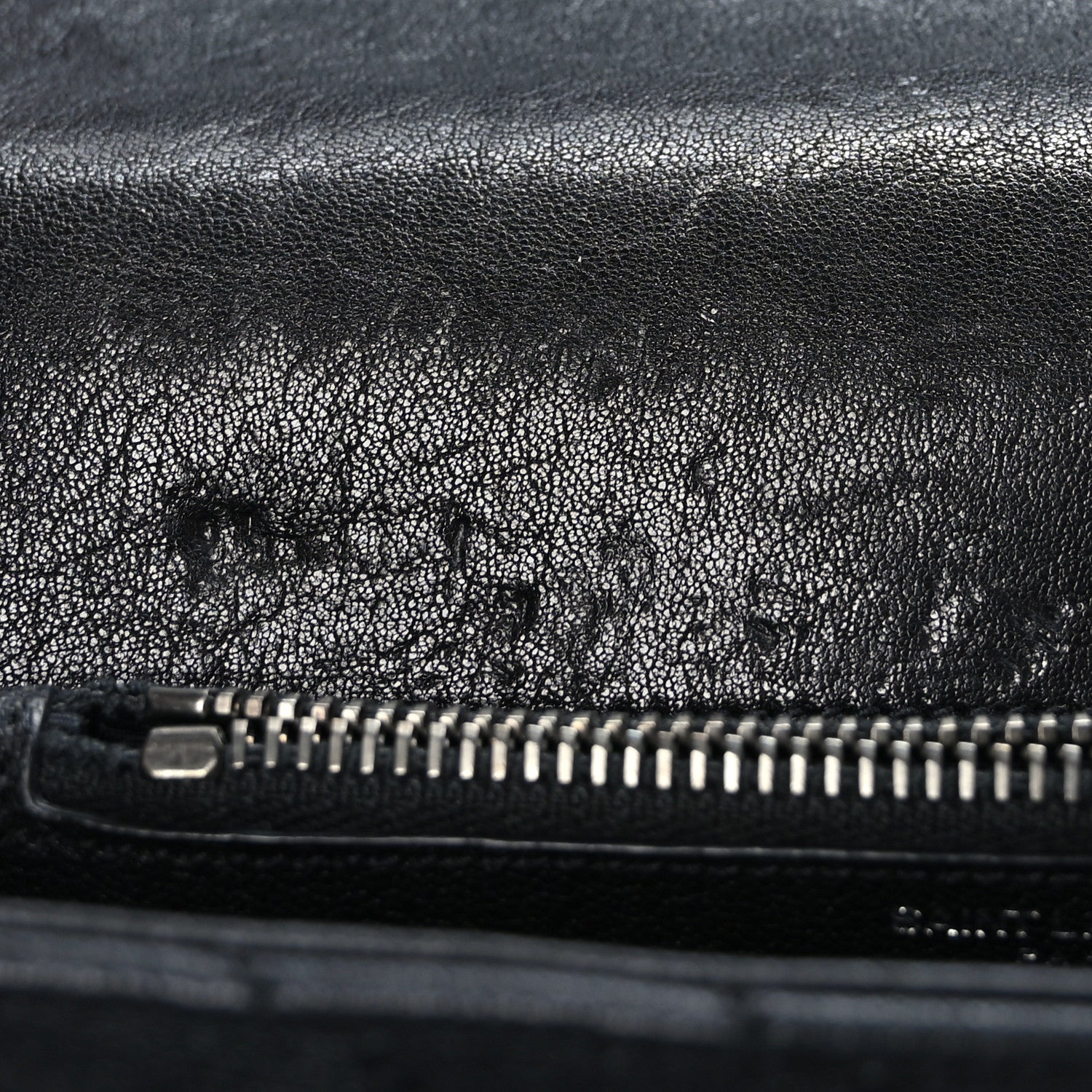 Saint Laurent Sheepskin Matelasse Chevron Monogram Medium College Bag Black 6 of 9