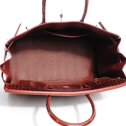 Hermes Shiny Porosus Crocodile Birkin 35 Miel 22 of 29