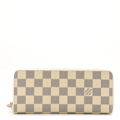 Louis Vuitton Damier Azur Clemence Wallet Rose Ballerine 1 of 7