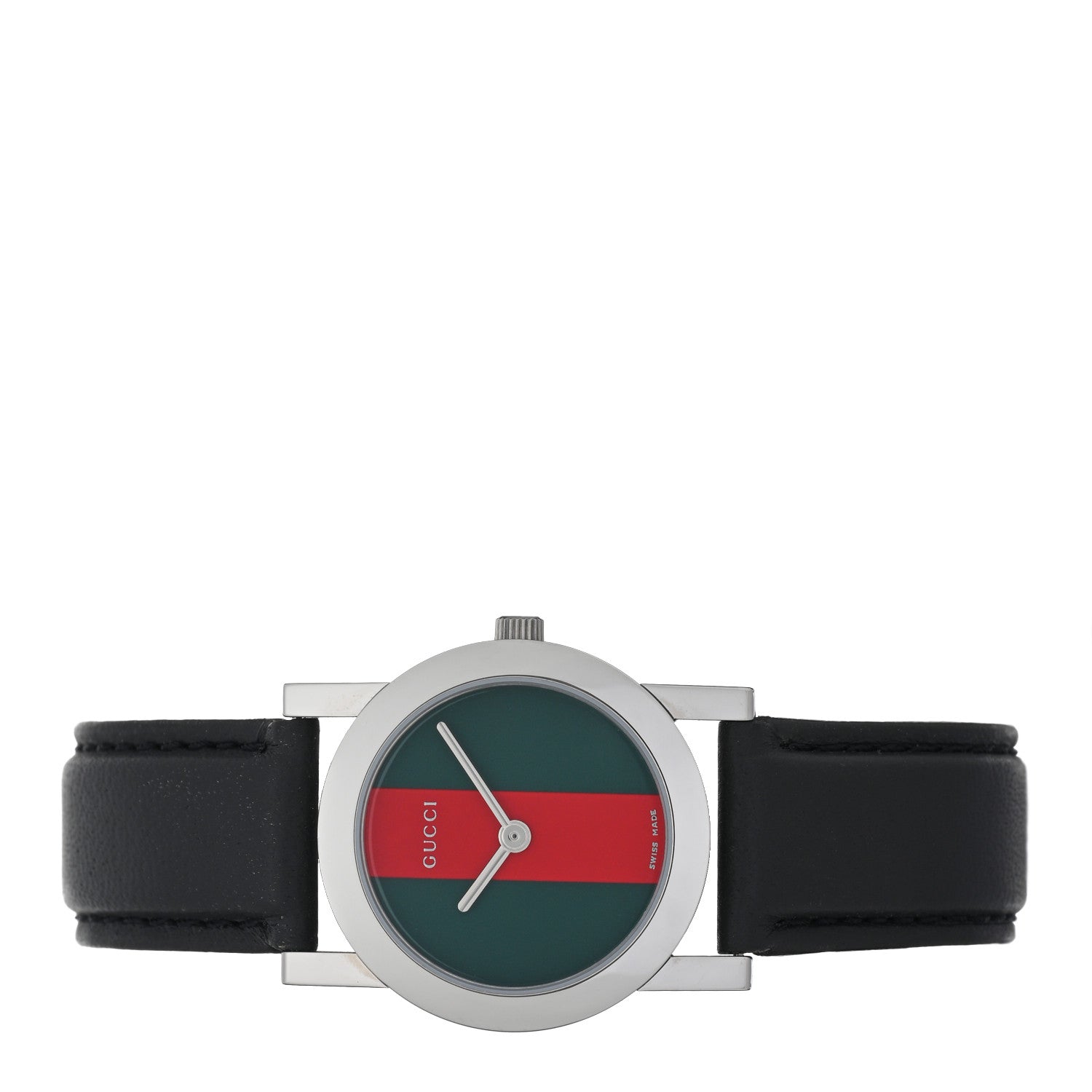Gucci Stainless Steel Calfskin 27mm 5200L.1 Web Quartz Watch 2 of 5