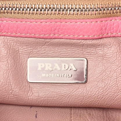 Prada Straw Vitello Daino Shoulder Bag Naturale 6 of 19