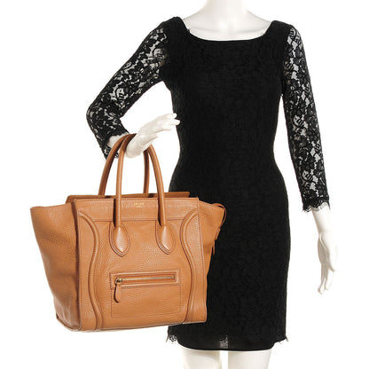 Celine Pebbled Calfskin Mini Luggage Camel 2 of 9
