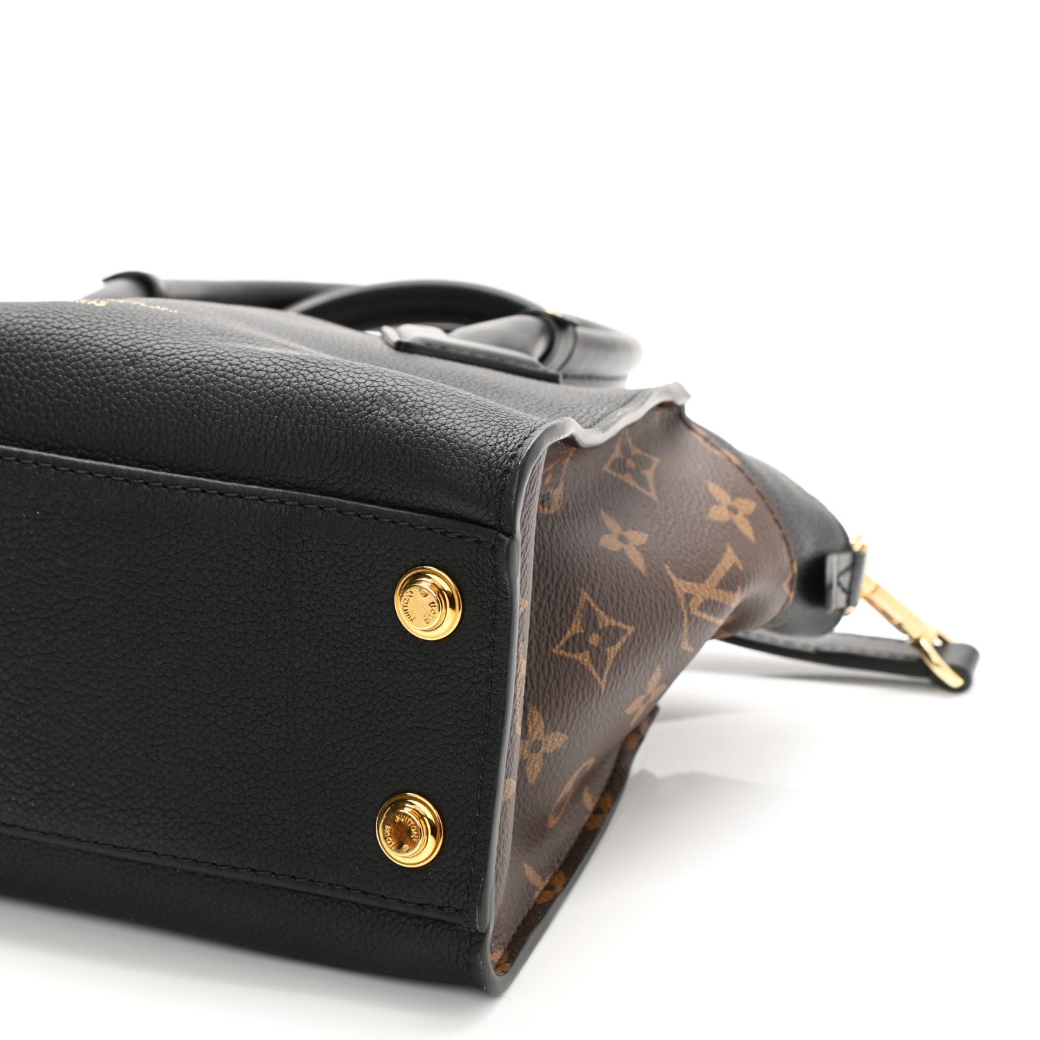 Louis Vuitton Calfskin Monogram On My Side PM Black 6 of 6