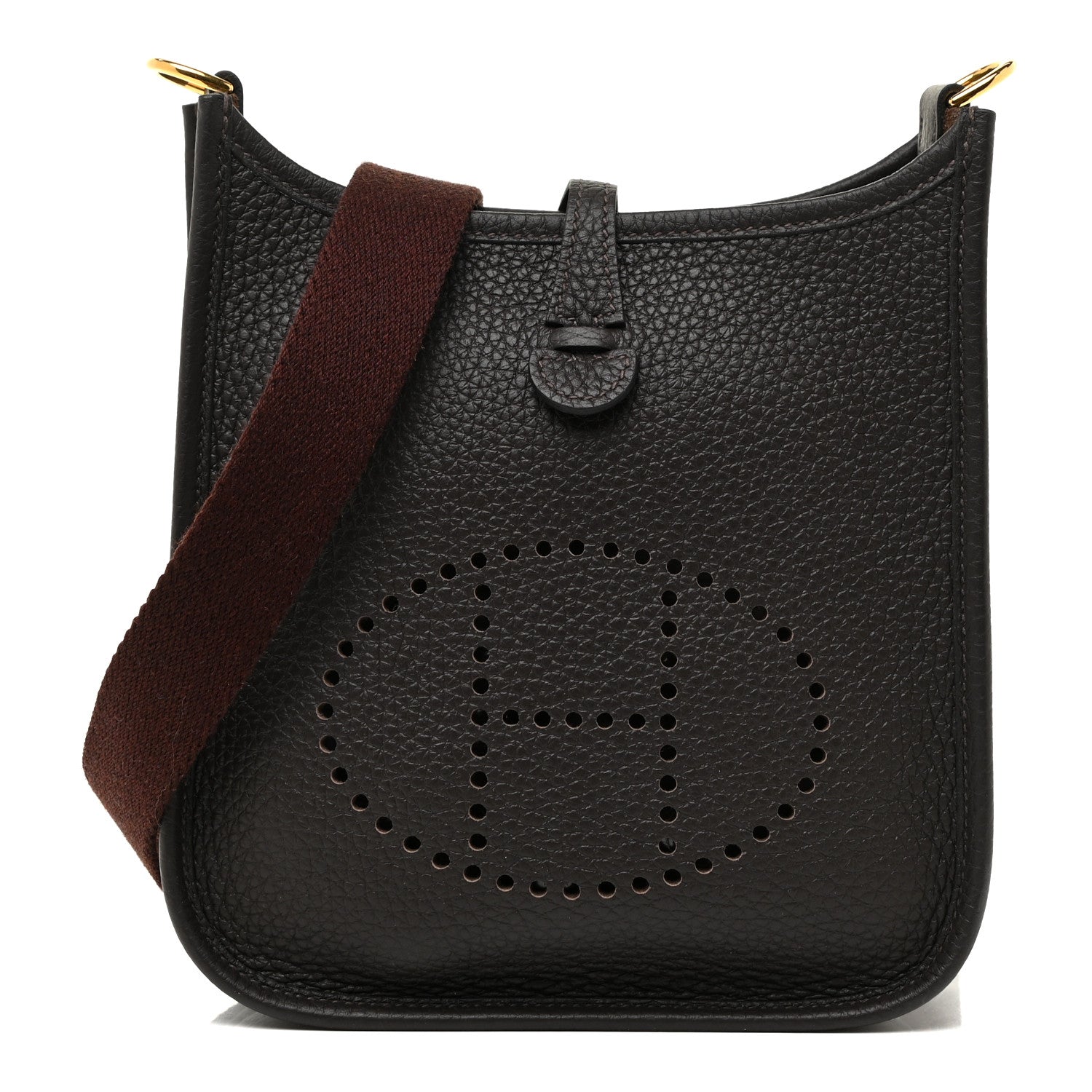 Hermes Taurillon Clemence Amazone Evelyne TPM Ebene Havane 1 of 10