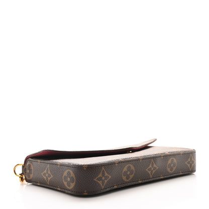 Louis Vuitton Monogram Pochette Felicie Chain Wallet Fuchsia 6 of 12