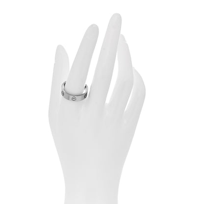 Cartier 18K White Gold 3.5mm LOVE Wedding Band Ring 60 9.25 2 of 4