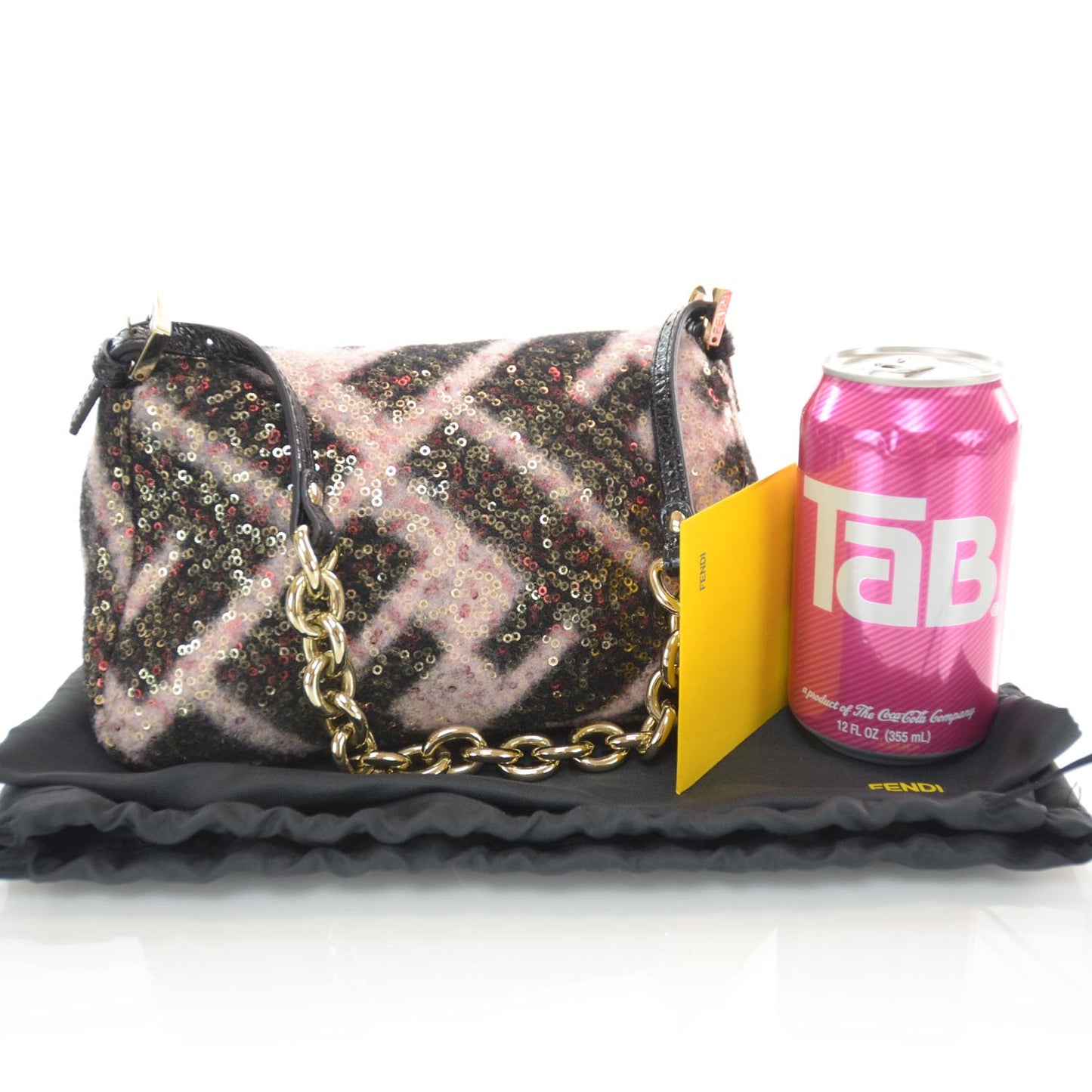 Wool Sequin Macro FF Diagonal Mini Mama Baguette