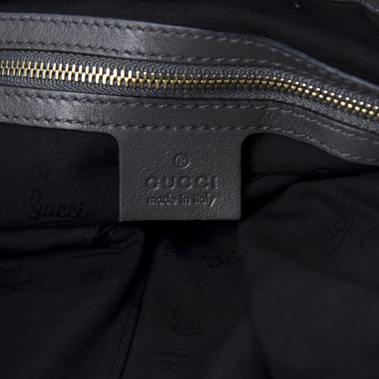 Gucci Calfskin Suede Large New Jackie Web Shoulder Bag Grey 8 of 10