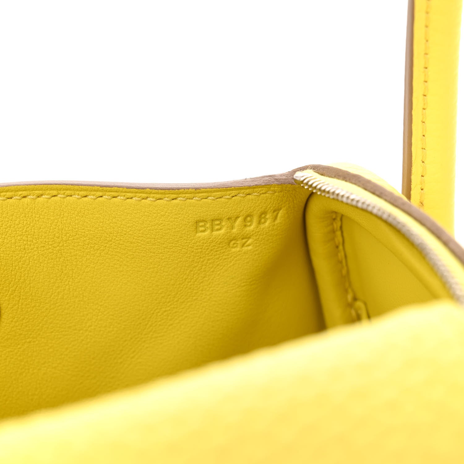 Hermes Taurillon Clemence Mini Lindy 20 Lime 7 of 11