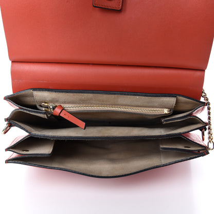 Chloe Calfskin Suede Medium Faye Shoulder Bag Sepia Red 5 of 10