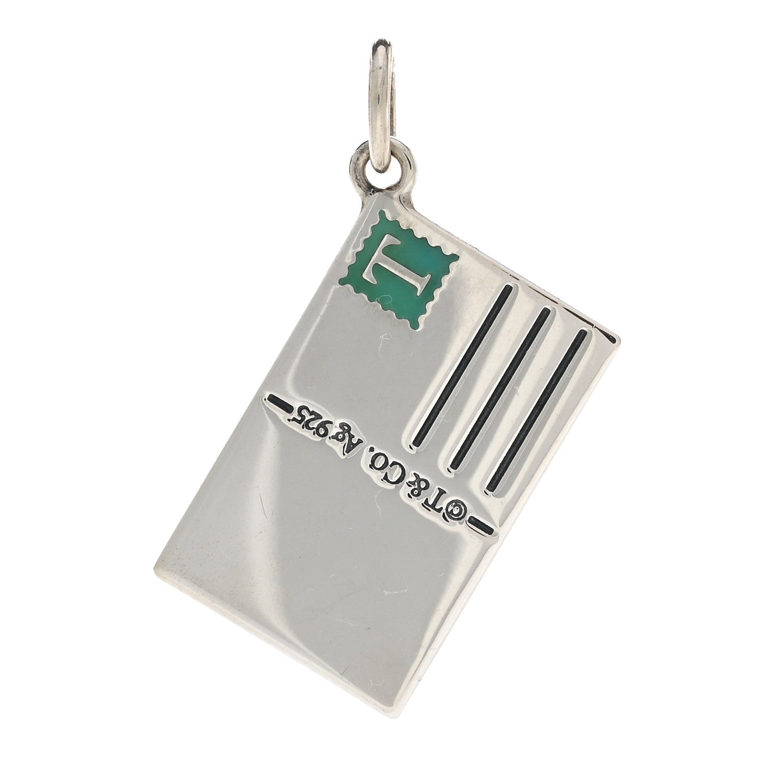 Tiffany Sterling Silver Enamel Paris Postcard Charm Blue 3 of 3