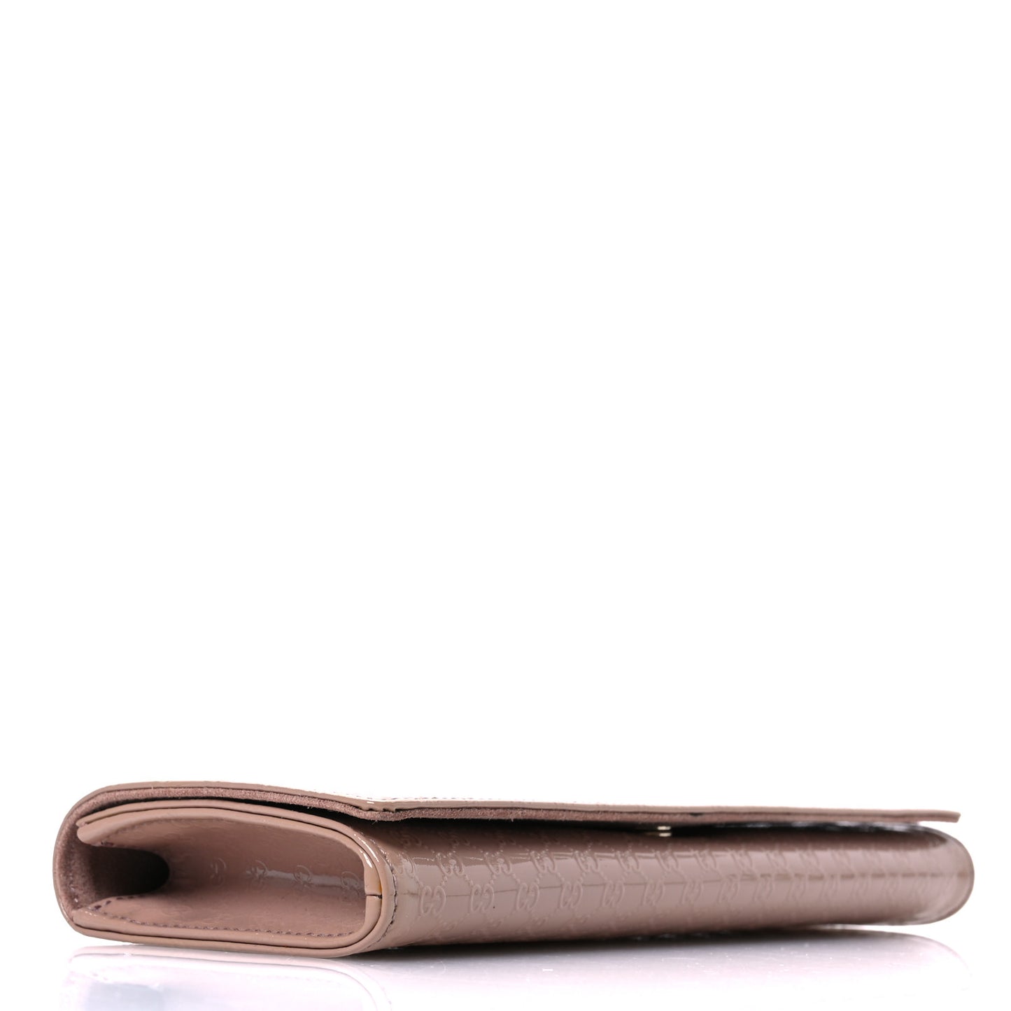 Patent Microguccissima Small Broadway Clutch Dark Cipria
