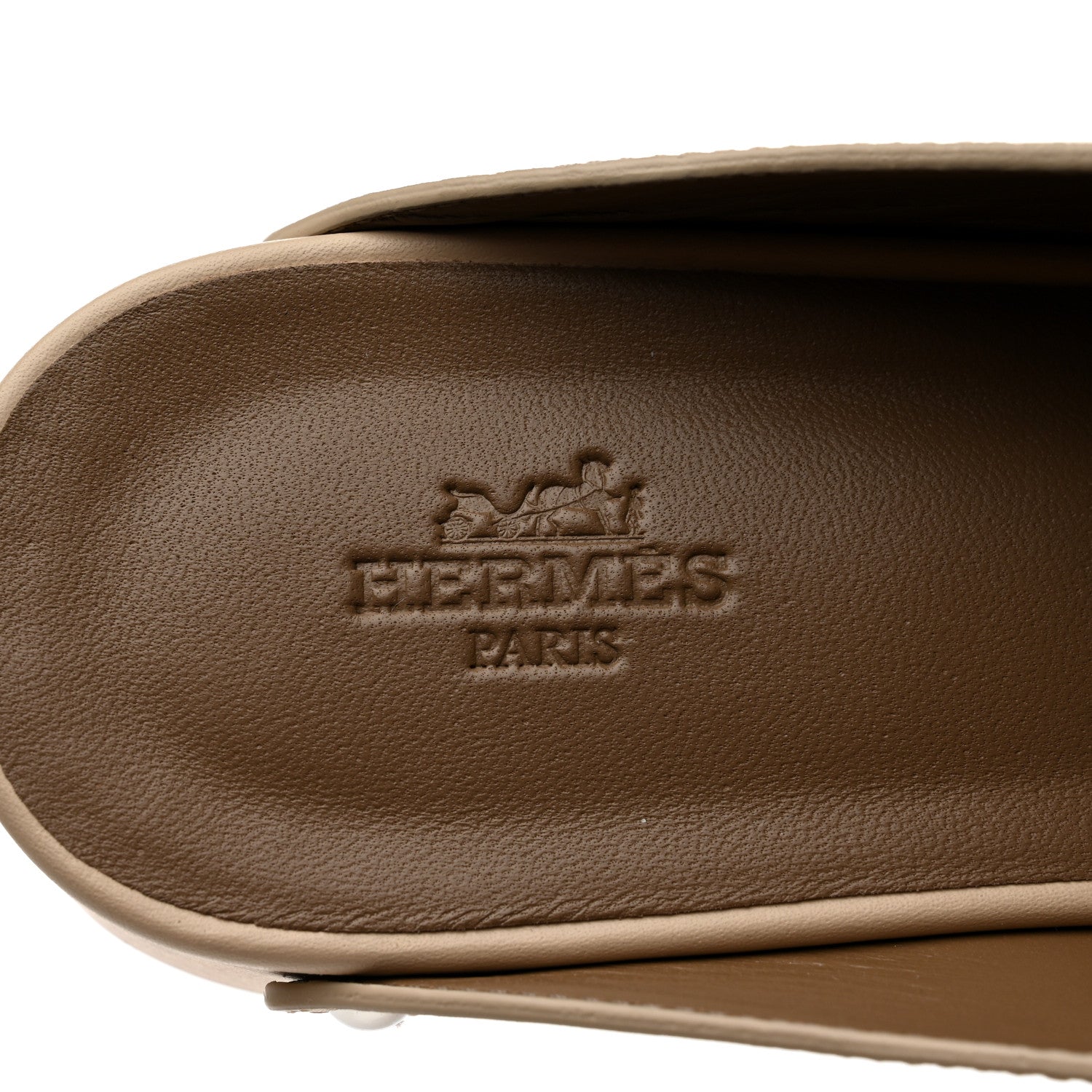 Hermes Calfskin Calya Mules 38 Hetre 6 of 8