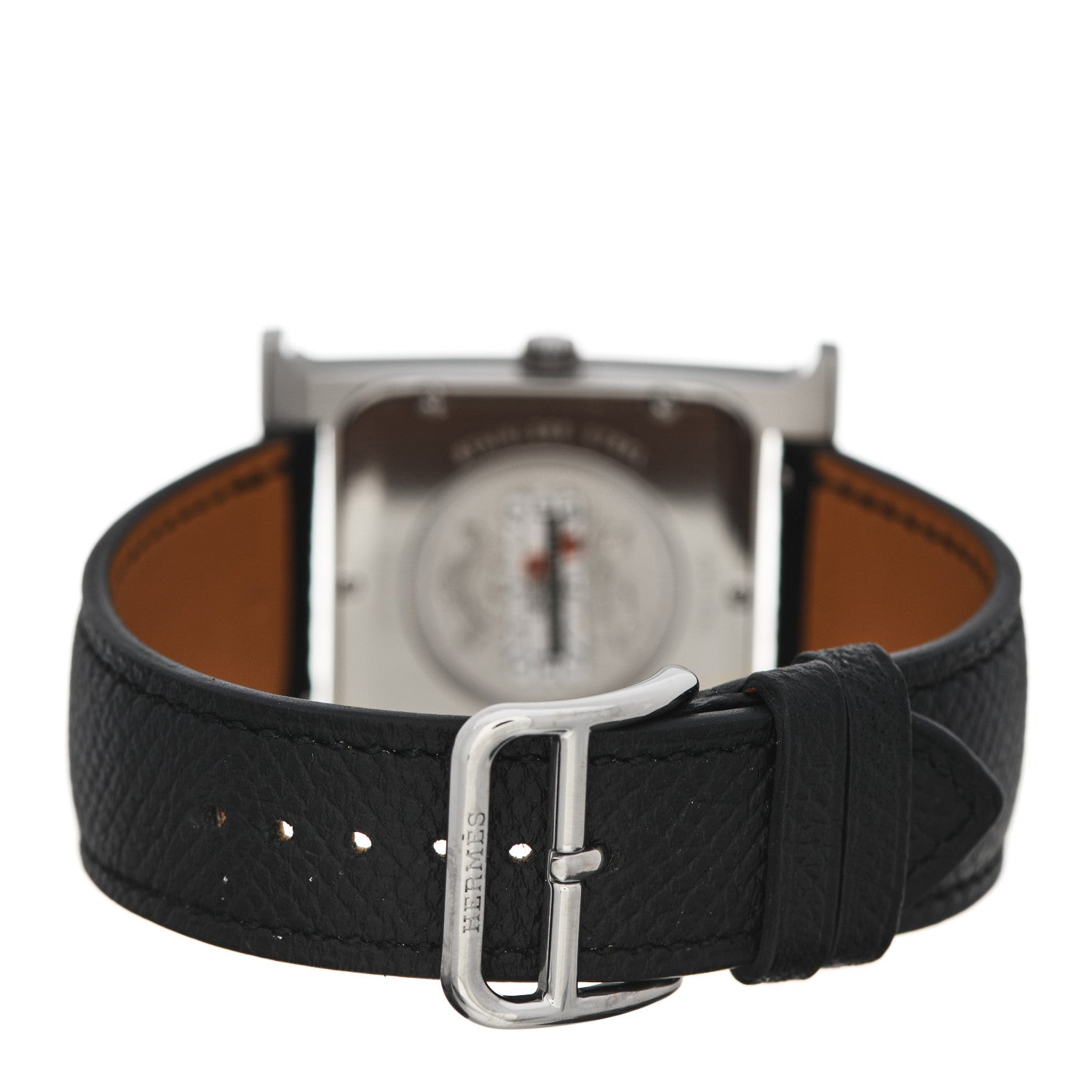 Hermes Stainless Steel Epsom 30.5mm Heure H Hour Quartz Watch Noir 3 of 5