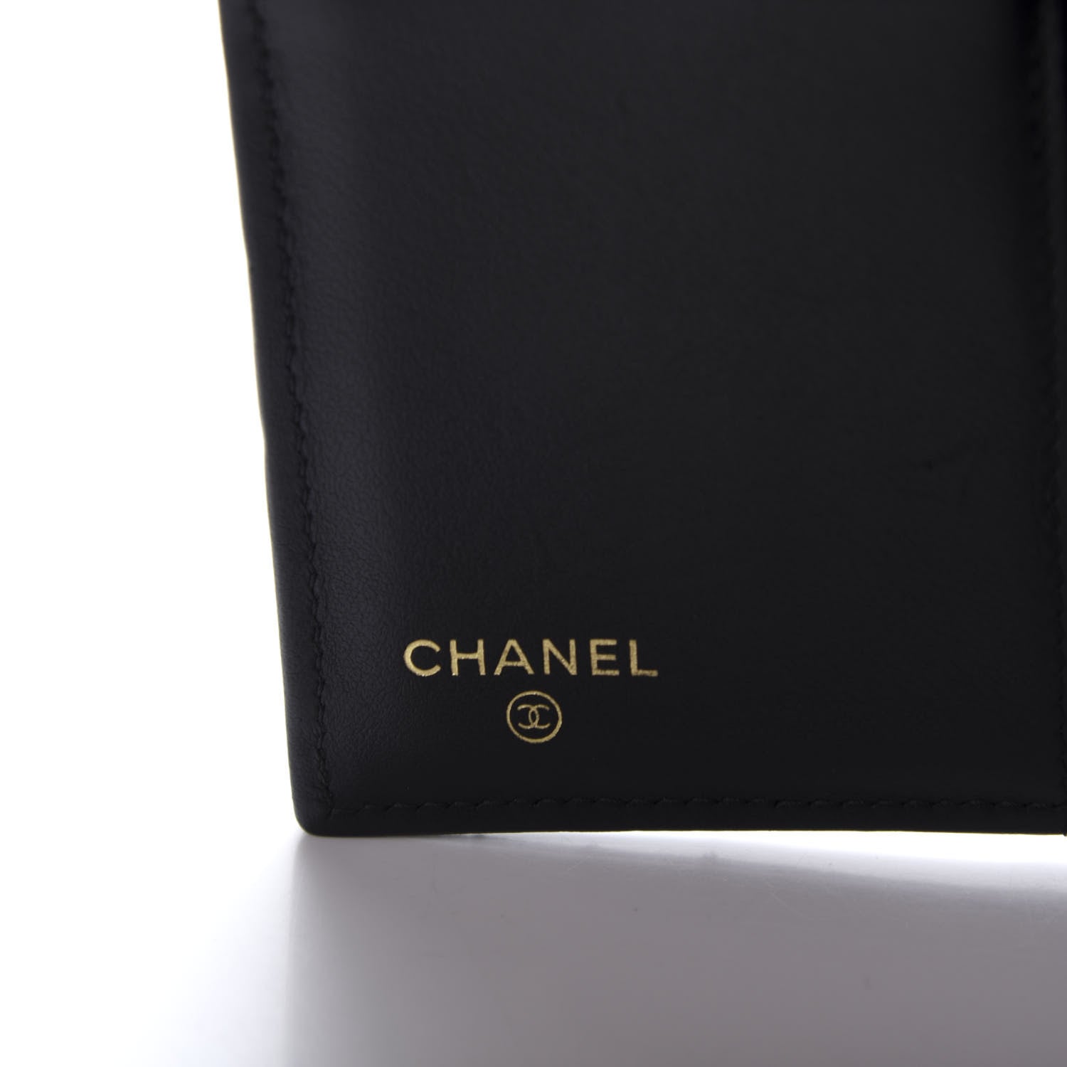 Chanel Caviar Chevron Quilted Boy Compact Wallet Black 8 of 9