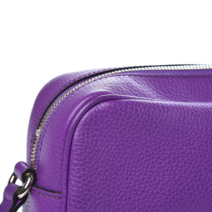 Gucci Pebbled Calfskin Small Soho Disco Bag Shine Purple 8 of 12