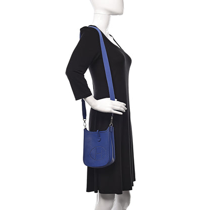 Hermes Taurillon Clemence Evelyne TPM Bleu Electrique 2 of 9
