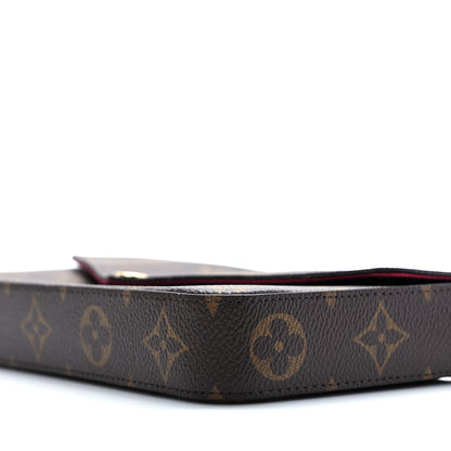 Louis Vuitton Monogram Pochette Felicie Chain Wallet Fuchsia 9 of 10