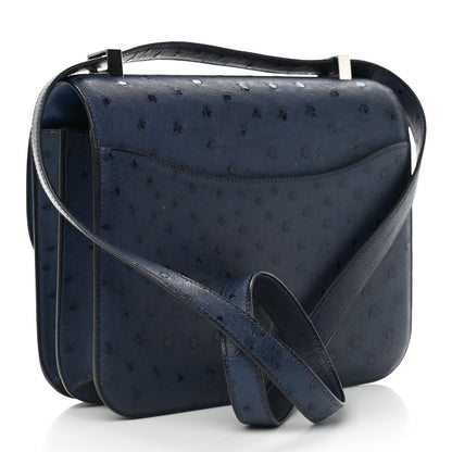 Hermes Ostrich Constance 24 Bleu De Malte 3 of 9