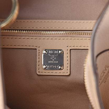 MCM Calfskin Ottomar Monogram Large Klara Hobo New Beige 6 of 9