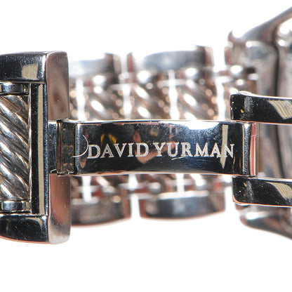 David Yurman Stainless Steel Diamond Bezel Mother of Pearl 25mm Thoroughbred Quartz Watch 6 of 7