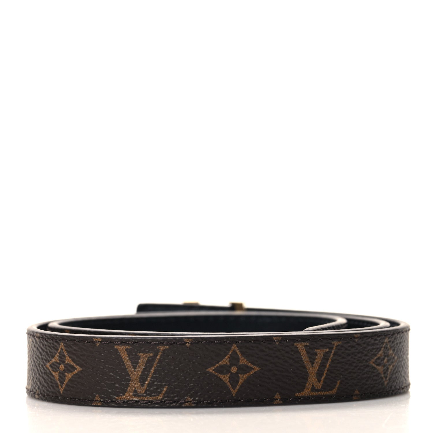 Louis Vuitton Calfskin Monogram 30mm LV Initiales Reversible Belt 65 26 Black 2 of 6