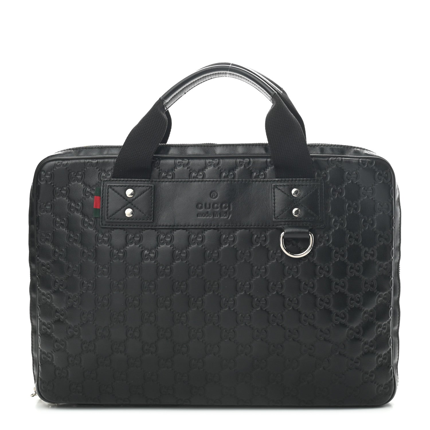 Gucci Guccissima Laptop Briefcase Black 1 of 10