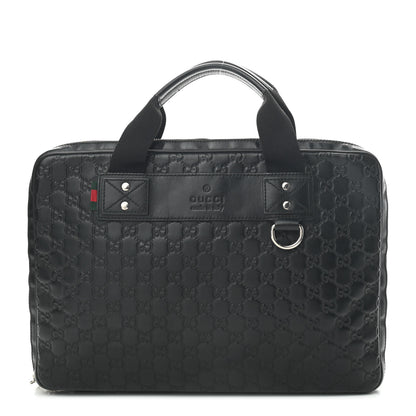 Gucci Guccissima Laptop Briefcase Black 1 of 10