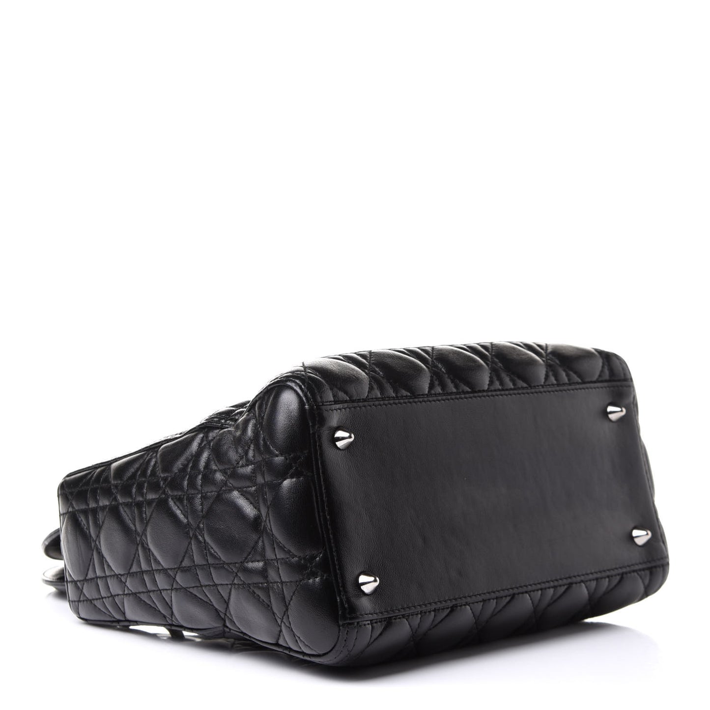 Lambskin Cannage Small Lady Dior Black