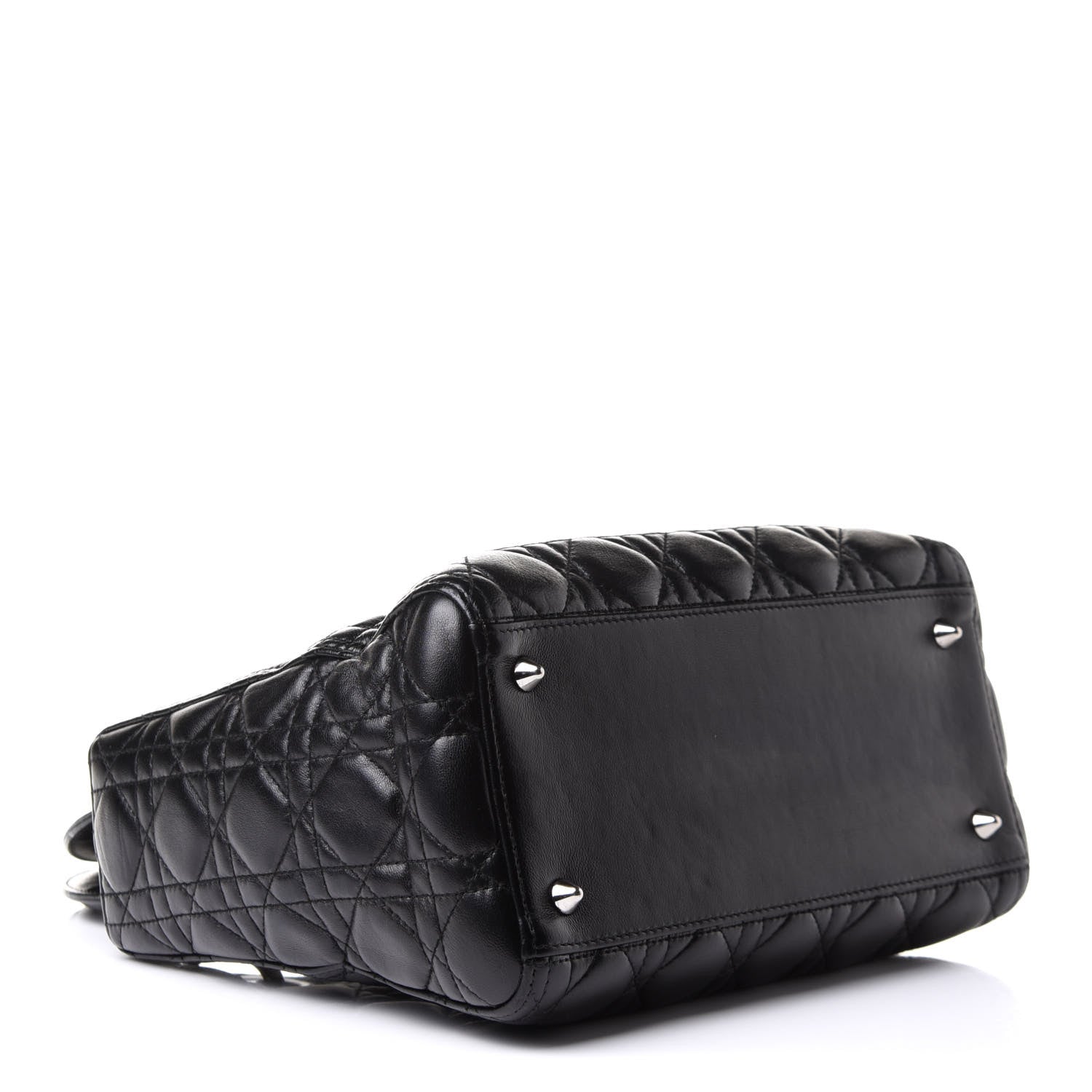 Christian Dior Lambskin Cannage Small Lady Dior Black 3 of 10