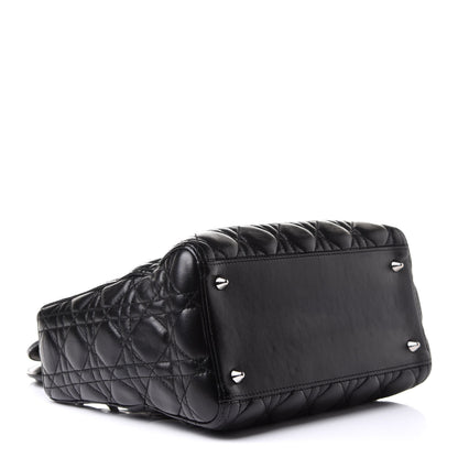 Christian Dior Lambskin Cannage Small Lady Dior Black 3 of 10