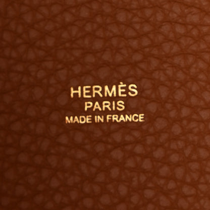 Hermes Taurillon Clemence Picotin Lock 22 MM Gold 6 of 11