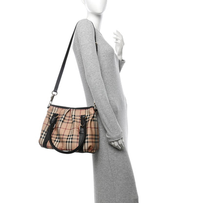 Burberry Haymarket Check Small Northfield Tote Chocolate 3 of 12