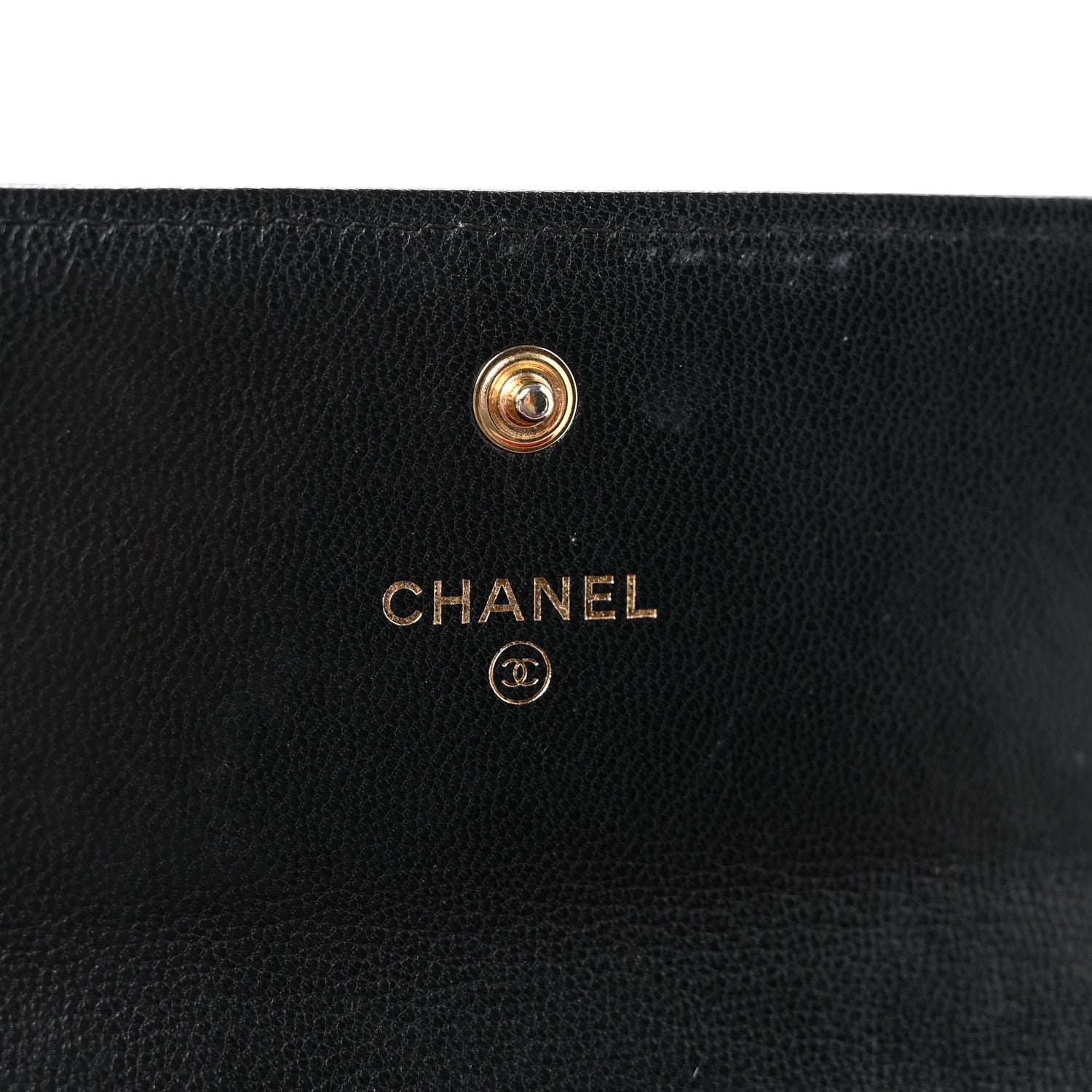 Chanel Shiny Goatskin Quilted Chanel 19 Flap Wallet Black 6 of 9