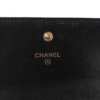 Chanel Shiny Goatskin Quilted Chanel 19 Flap Wallet Black 6 of 9