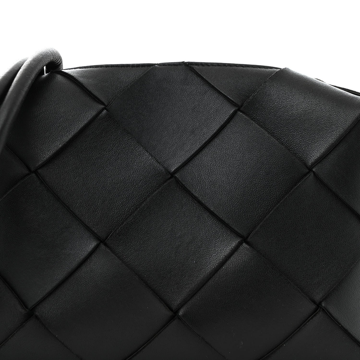 Bottega Veneta Lambskin Maxi Intrecciato Small Cassette Camera Bag Black 7 of 12