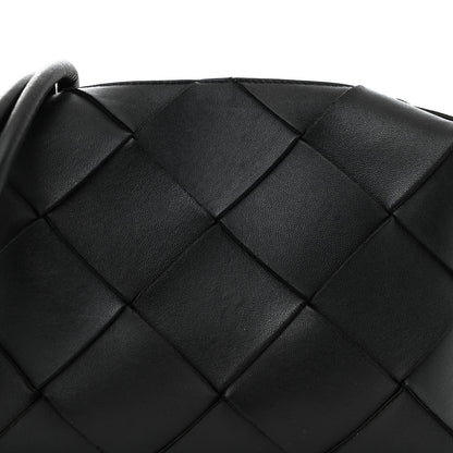 Bottega Veneta Lambskin Maxi Intrecciato Small Cassette Camera Bag Black 7 of 12
