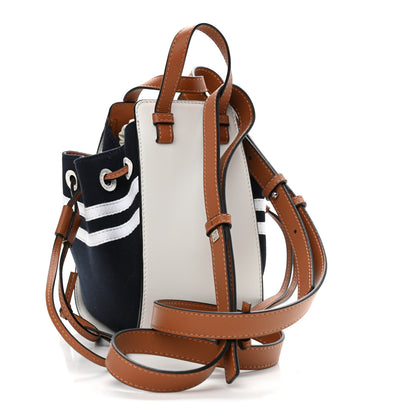 Loewe Calfskin Canvas Sailor Mini Hammock Shoulder Bag White Tan 3 of 10