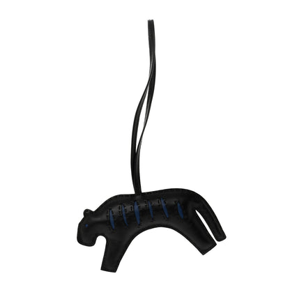 Hermes Milo Lambskin Rooroo Bag Charm Black Bleu de Malte 1 of 4