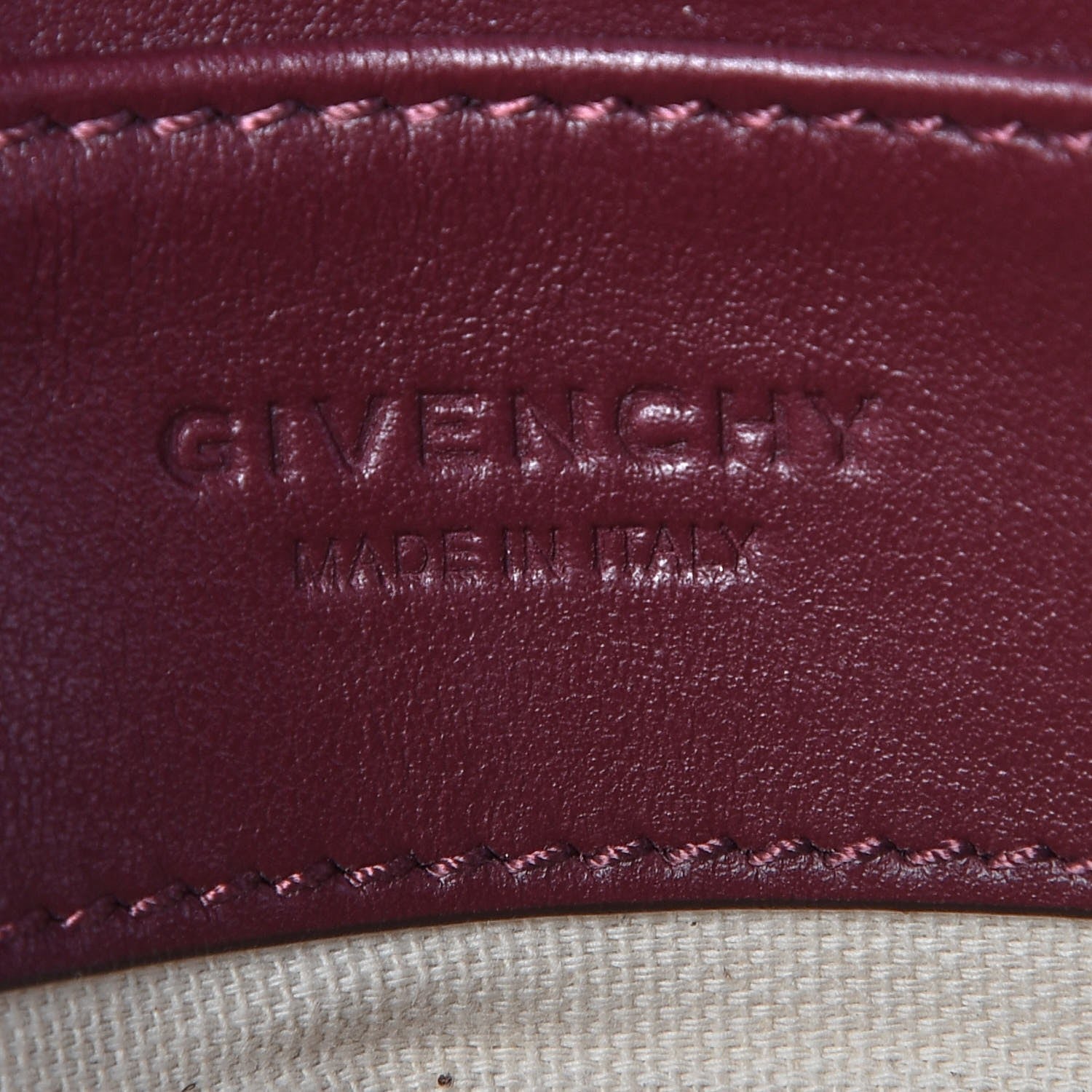 Givenchy Calfskin Duetto Crossbody Bag Burgundy Pink 6 of 6